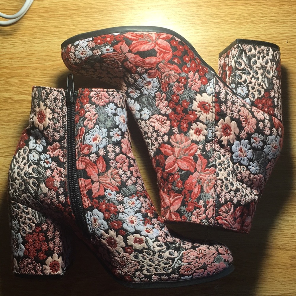 Floral booties